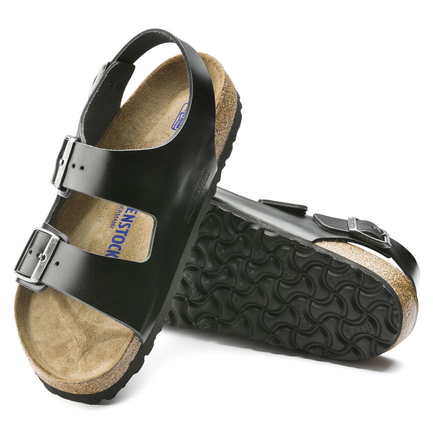 Birkenstock Milano Soft Footbed Smooth Leather Amalfi Black